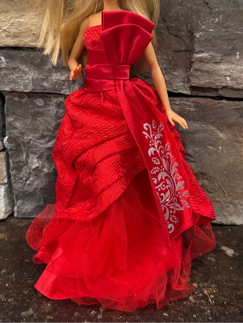 Barbie skipper size red formal holiday dress